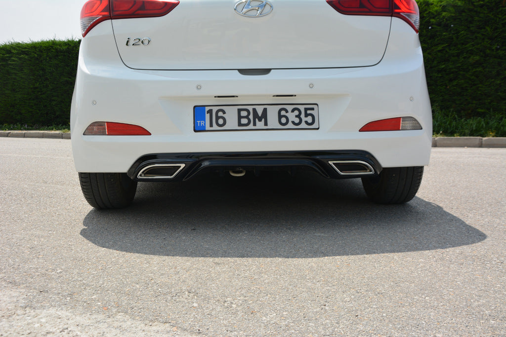 Rear bumper extension Meliset (primed for painting) for Hyundai I-20 2014-2020 - image 1