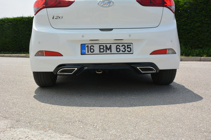Rear bumper extension Meliset (primed for painting) for Hyundai I-20 2014-2020 - image 1