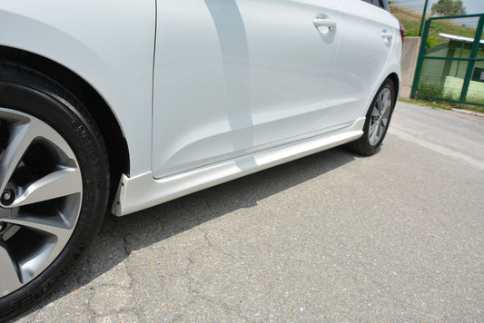 Side Skirts Meliset (primed for painting) for Hyundai I-20 2014-2020 - image 1