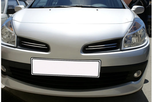 Chrome Grille Covers (4 pcs, Stainless Steel) for Renault Clio III 2005-2012 - image 1