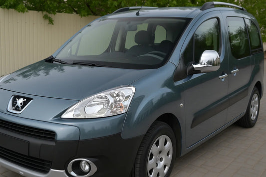 Mirror Covers 2008-2012 (2 pcs, Stainless Steel) for Peugeot Partner Tepee 2008-2018 - image 1