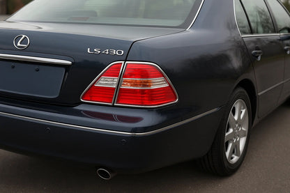 Chrome Tail Light Covers (2 pcs, plastic) for Lexus LS 2001-2006 - image 1
