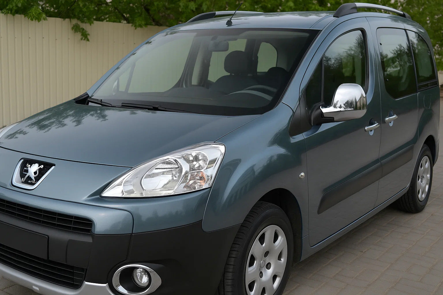 Mirror Covers 2008-2012 (2 pcs, Stainless Steel) for Peugeot Partner Tepee 2008-2018 - image 1