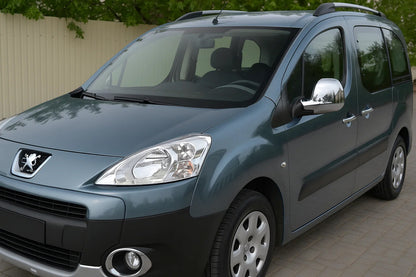 Mirror Covers 2008-2012 (2 pcs, Stainless Steel) for Peugeot Partner Tepee 2008-2018 - image 1