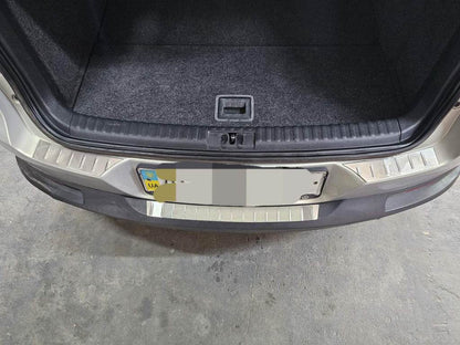 Pad on the rear bumper OmsaLine (stainless steel) for Volkswagen Tiguan 2007-2016 - Reelken Auto