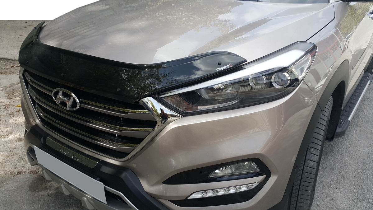The hood deflector (EuroCap) for Hyundai Tucson TL 2016-2021 - Reelken Auto