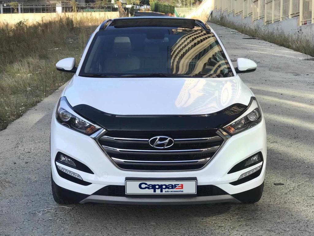 The hood deflector (EuroCap) for Hyundai Tucson TL 2016-2021 - Reelken Auto