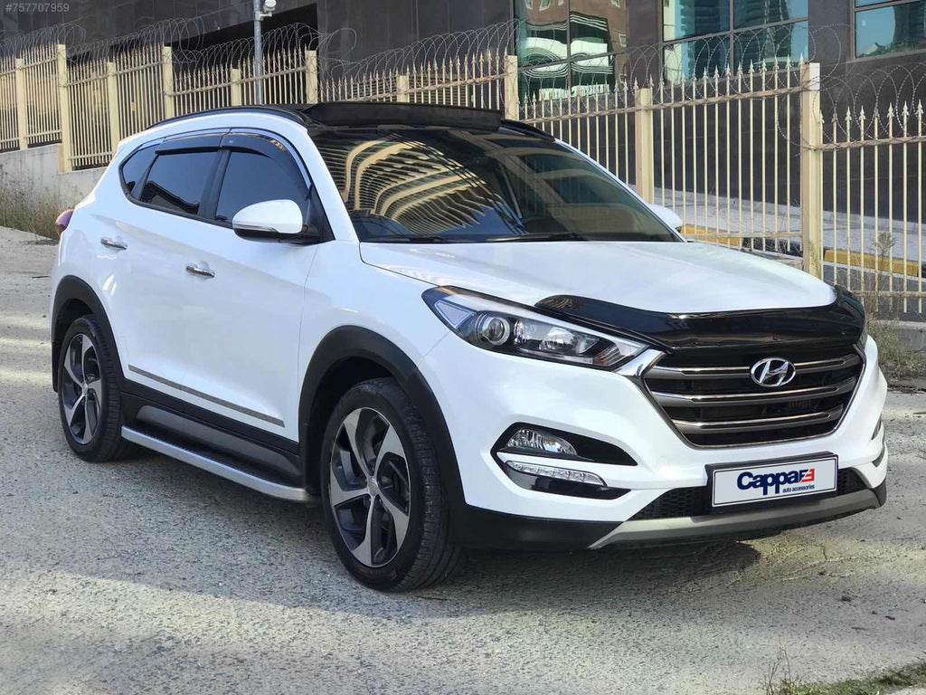 The hood deflector (EuroCap) for Hyundai Tucson TL 2016-2021 - Reelken Auto