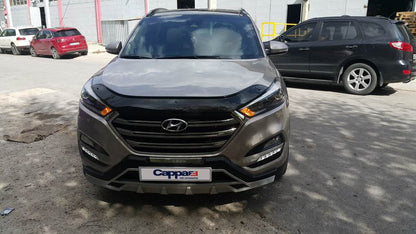 The hood deflector (EuroCap) for Hyundai Tucson TL 2016-2021 - Reelken Auto