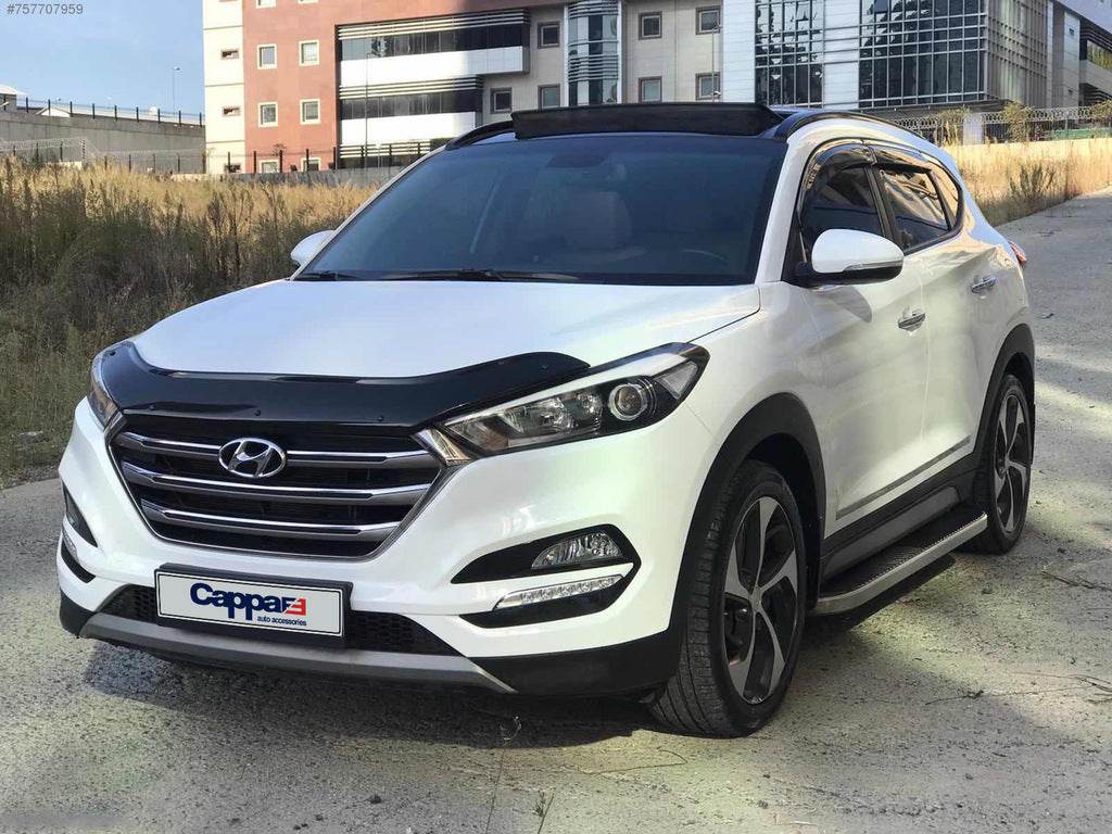 The hood deflector (EuroCap) for Hyundai Tucson TL 2016-2021 - Reelken Auto