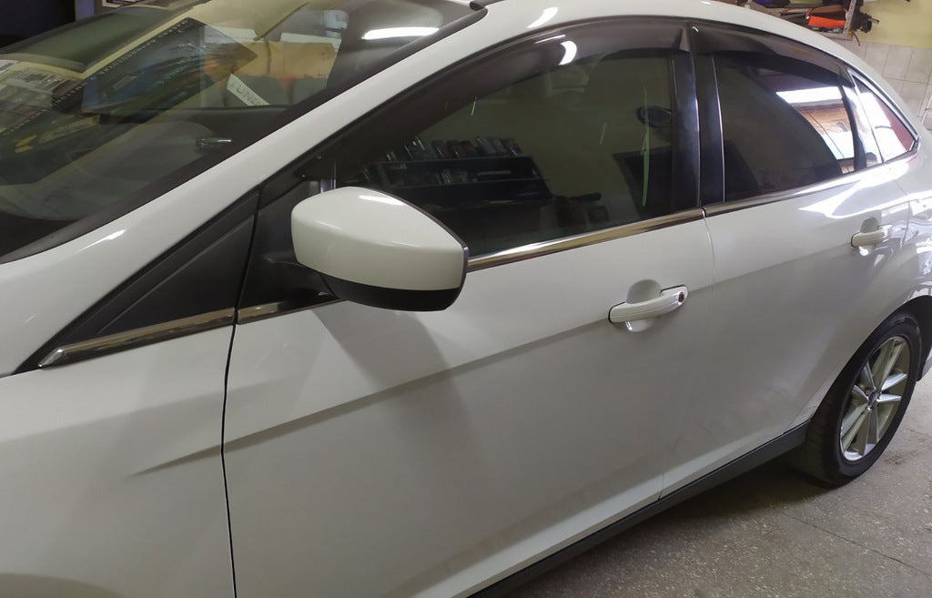 Bottom edging of glass (8 pieces, stainless steel) for Ford Focus III 2011-2017 - image 12