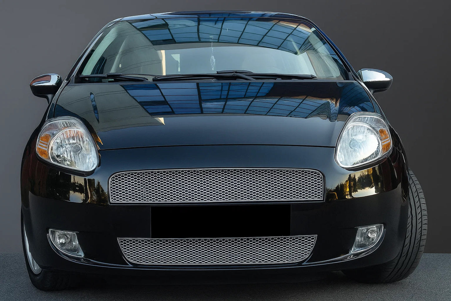 Grille Covers (2 pcs, Stainless Steel) for Fiat Punto Grande/EVO 2006-2018 - image 1