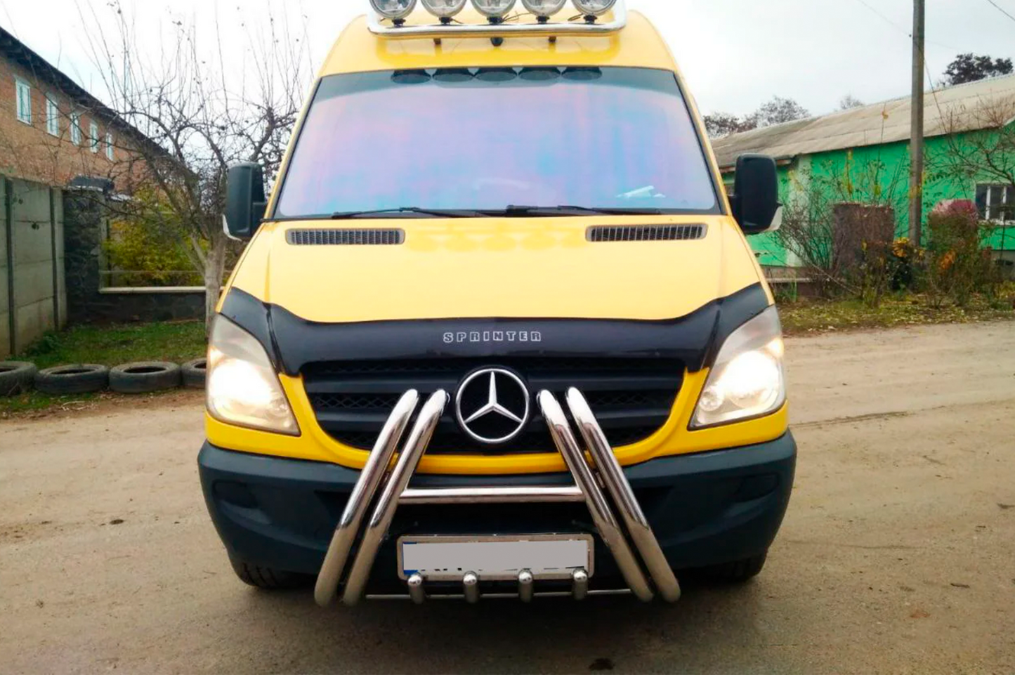 Bull Bar F1-01 (2013-2018, Stainless Steel) for Mercedes Sprinter W906 2006-2018 - image 4