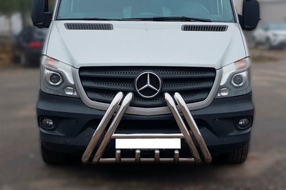 Bull Bar F1-01 (2013-2018, Stainless Steel) for Mercedes Sprinter W906 2006-2018 - image 1