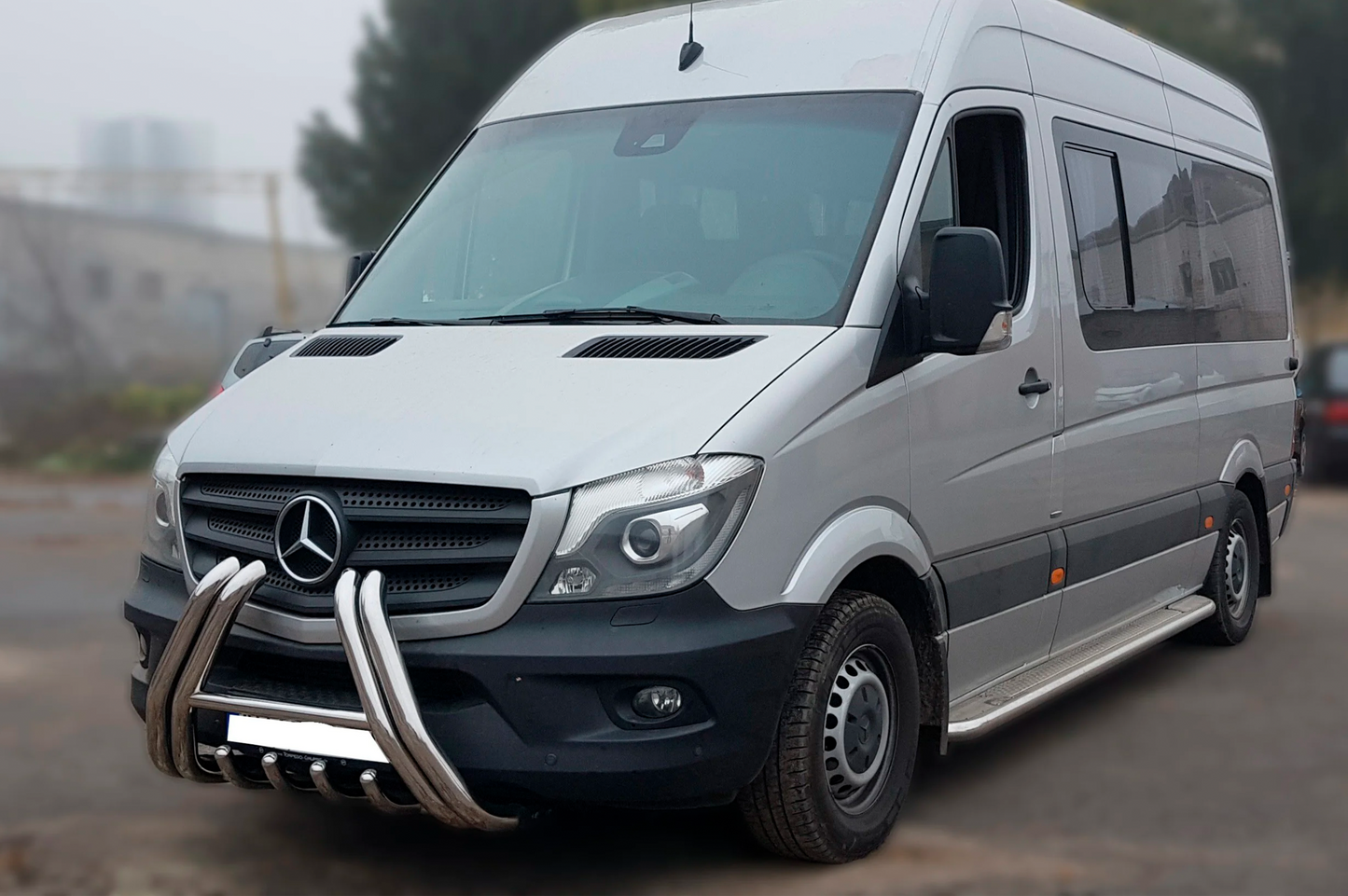 Bull Bar F1-01 (2013-2018, Stainless Steel) for Mercedes Sprinter W906 2006-2018 - image 3
