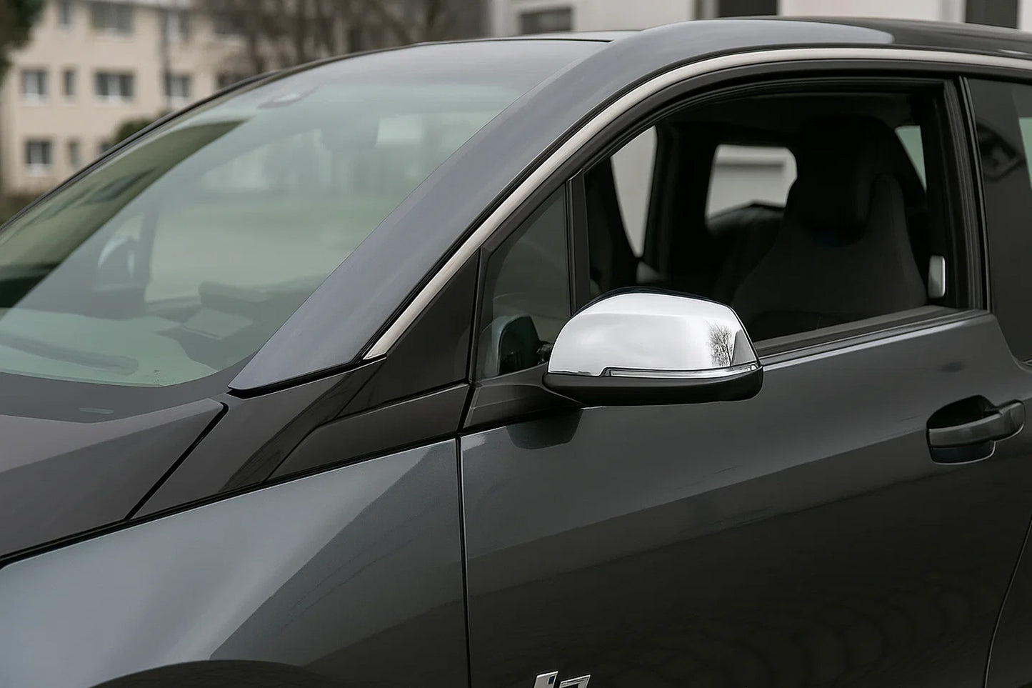 Mirror Covers (2 pcs, Stainless Steel) Carmos for BMW I3 2013-2022 - image 1