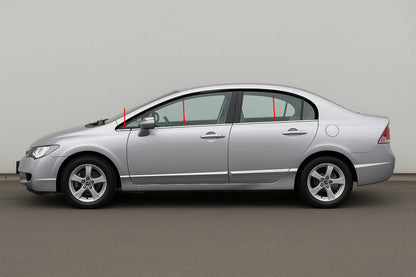 Window Lower Trim Stainless Steel (6 pcs) for Honda Civic Sedan VIII 2006-2011 - image 1