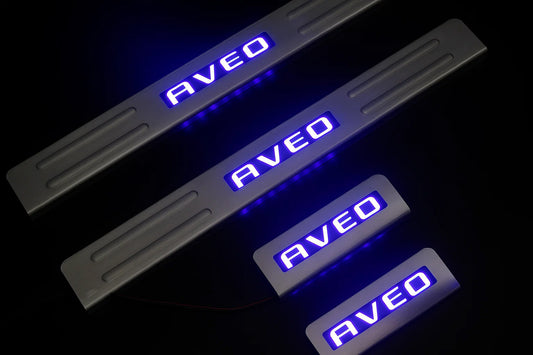 Door Sill Protectors Libao (4 pcs, Stainless Steel) for Chevrolet Aveo T300 2011-2020 - image 1