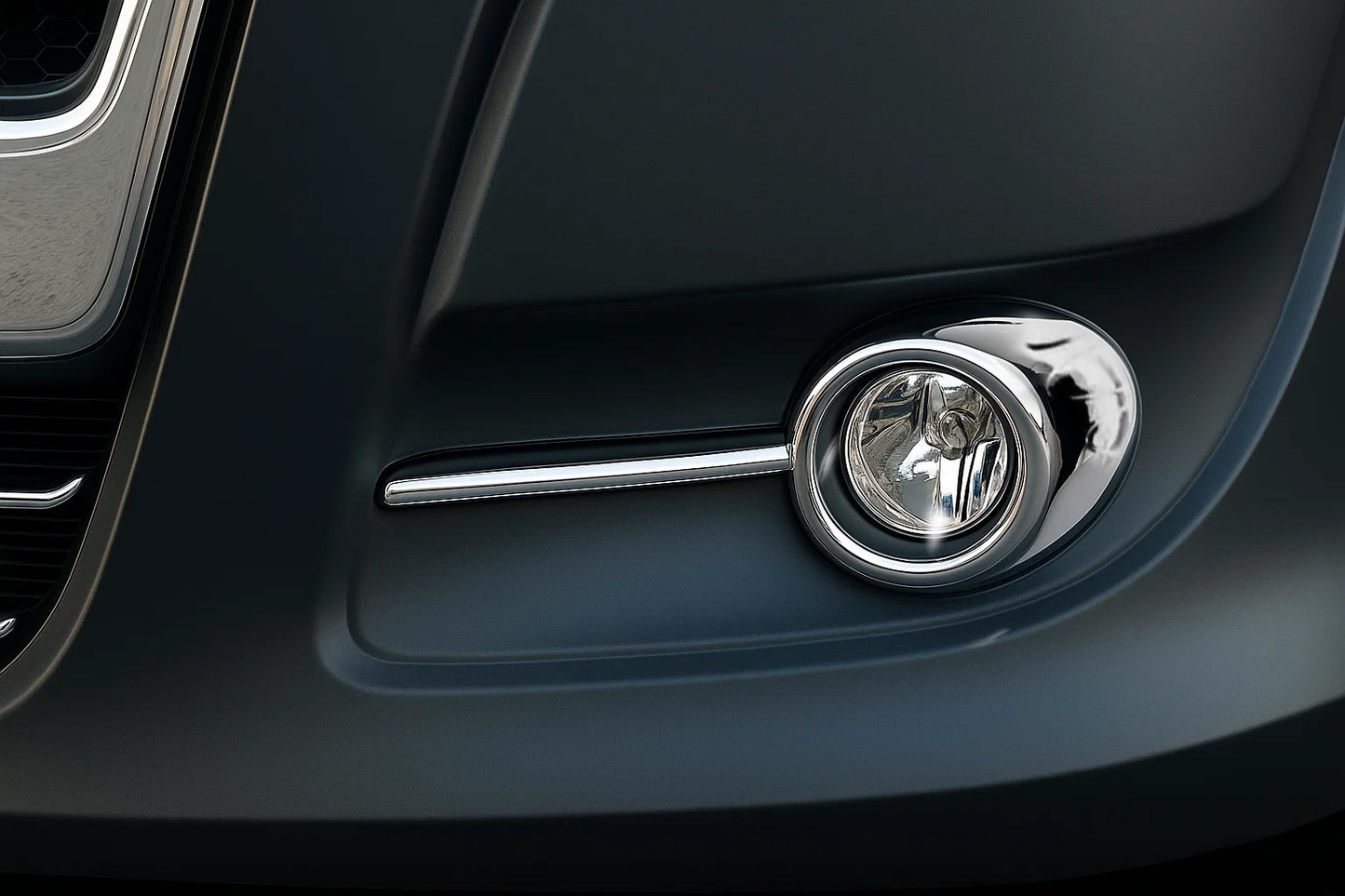 Fog Light Trims with Recesses (2010-2015, 2 pcs, plastic) for Fiat Doblo II 2010-2022 - image 1