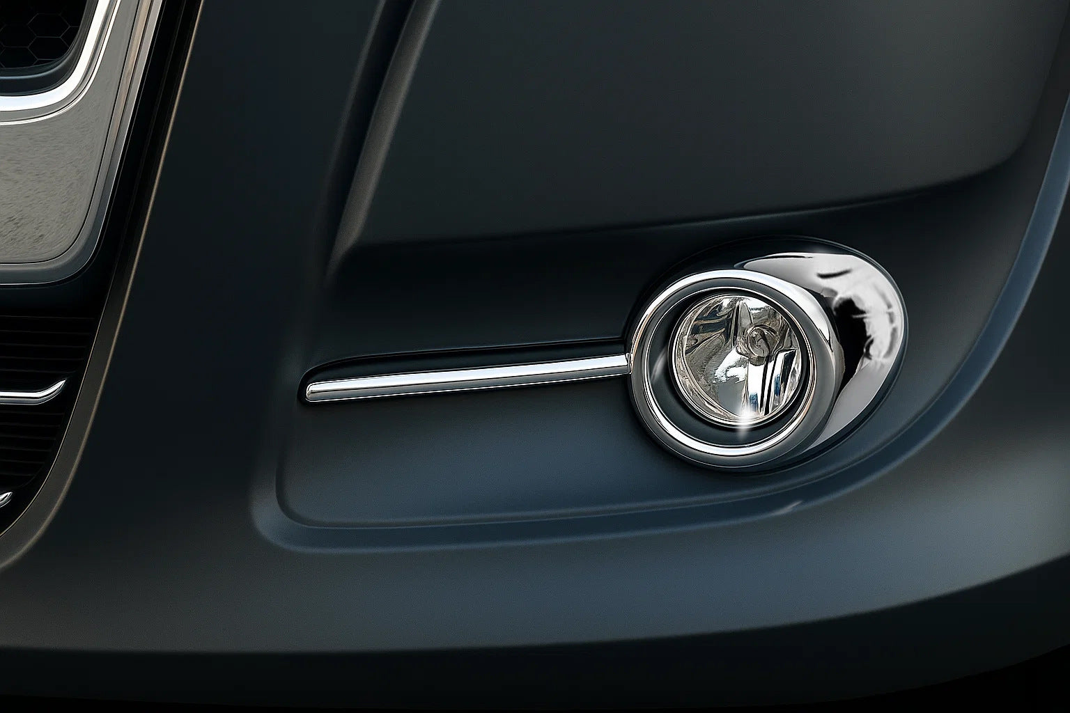 Fog Light Trims with Recesses (2010-2015, 2 pcs, plastic) for Fiat Doblo II 2010-2022 - image 1