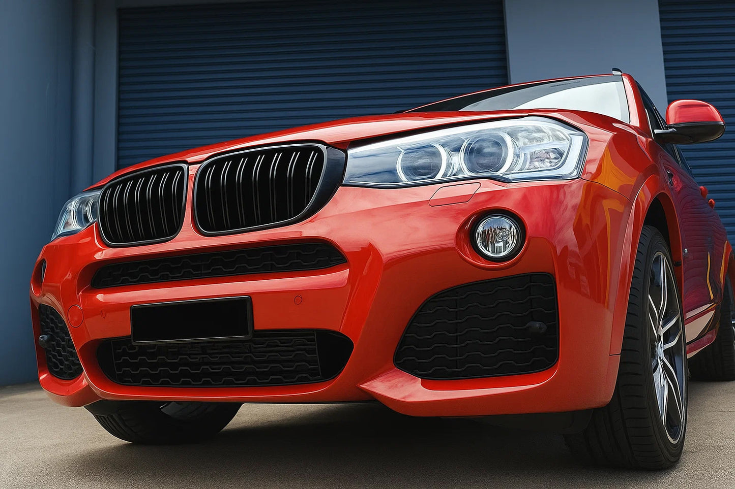 Kidney Grilles M-Look (2014-2018, Gloss Black) for BMW X3 F-25 2011-2018 - image 1