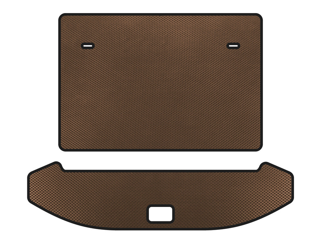 EVA trunk mat (3 rows, Brown) for Jetour X70 - image 1