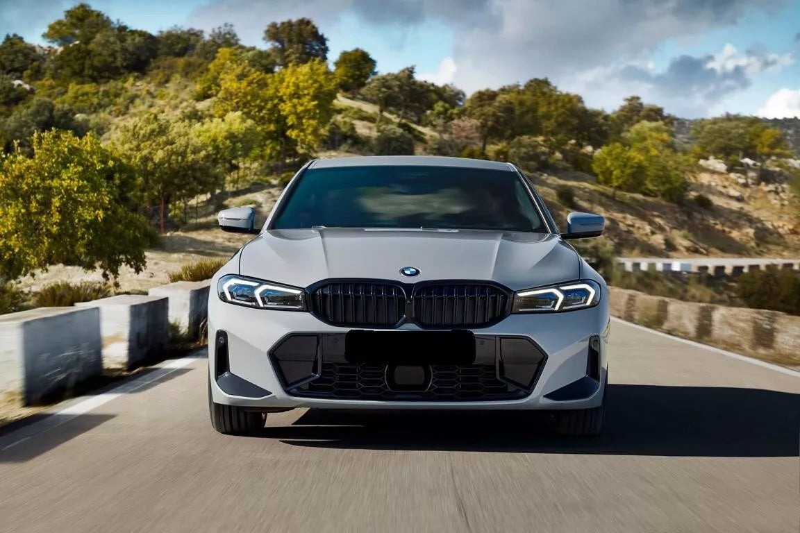 Kidney Grilles 1 Bar (2022+, Gloss Black) for BMW 3 Series G20/G21 2018- - image 1