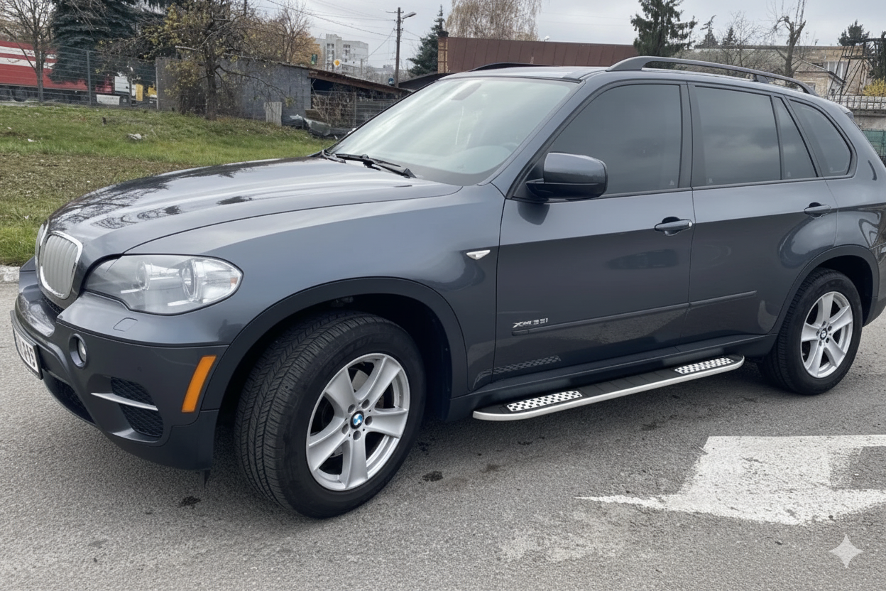 Side Steps Tayga V2 (2 pcs, Aluminum) for BMW X5 E-70 2007-2013 - image 1