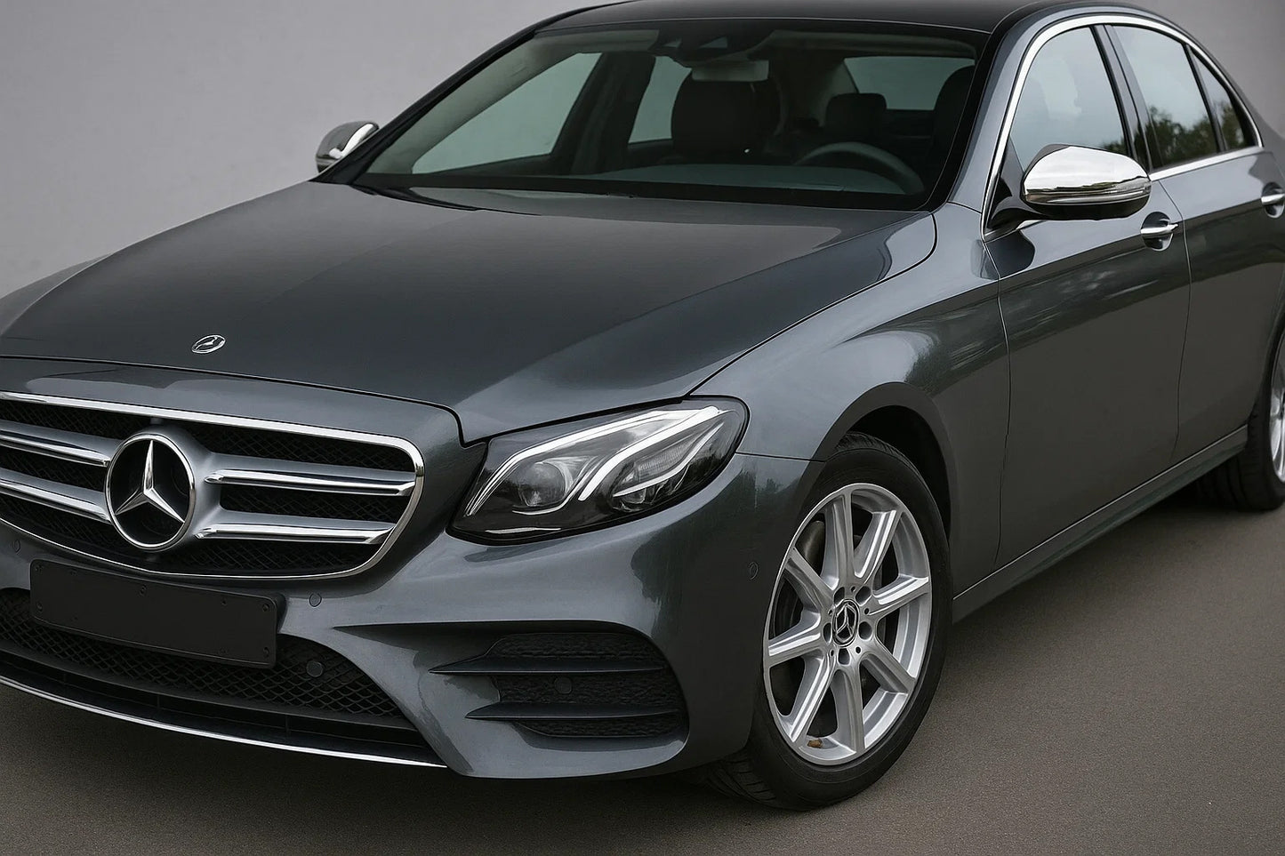 Mirror Covers (2 pcs, Stainless Steel) for Mercedes E-сlass W213 2016-2023 - image 3