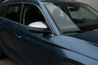 Mirror Covers (2 pcs, Stainless Steel) Carmos for Skoda Kodiaq 2016-2023 - image 1