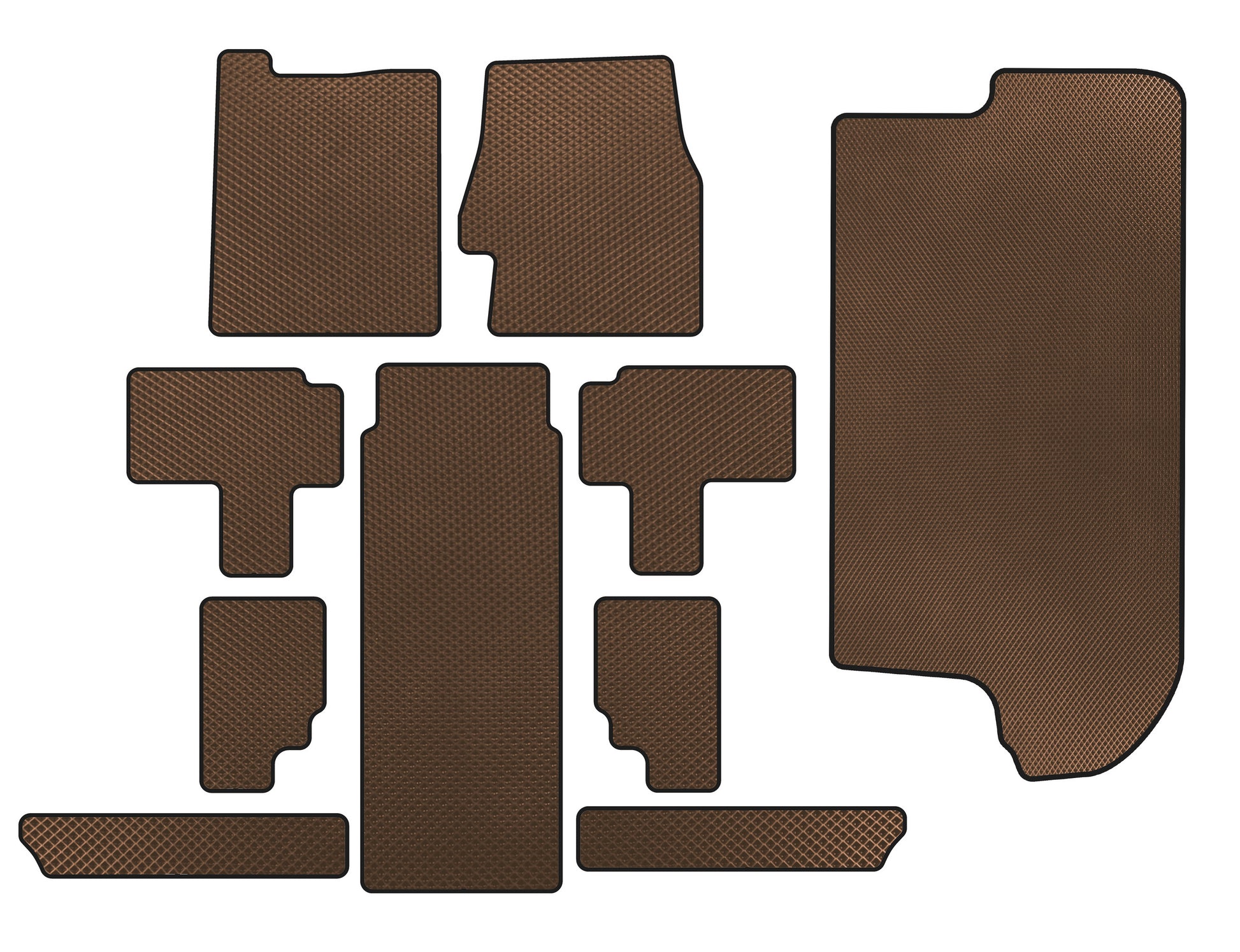 EVA Floor Mats (full interior, Brown) for Kia Carnival 2002-2013 - image 1