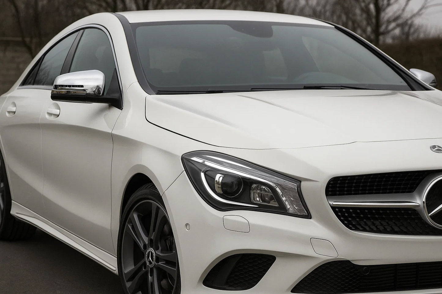 Mirror Covers (2 pcs, Stainless Steel) for Mercedes CLA C117 2013-2019 - image 3