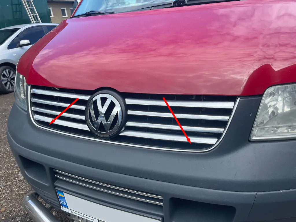 Radiator Grille Trim (Stainless Steel) for Volkswagen T5 Transporter 2003-2010 - image 4