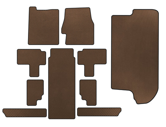 EVA Floor Mats (full interior, Brown) for Kia Carnival 2002-2013 - image 1