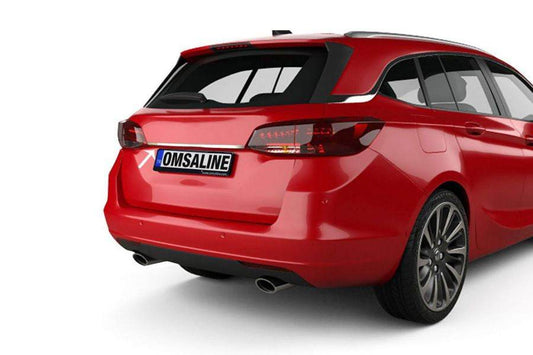 Chrome bar above the number (SW, stainless steel) for Opel Astra K 2016-2021 - Reelken Auto