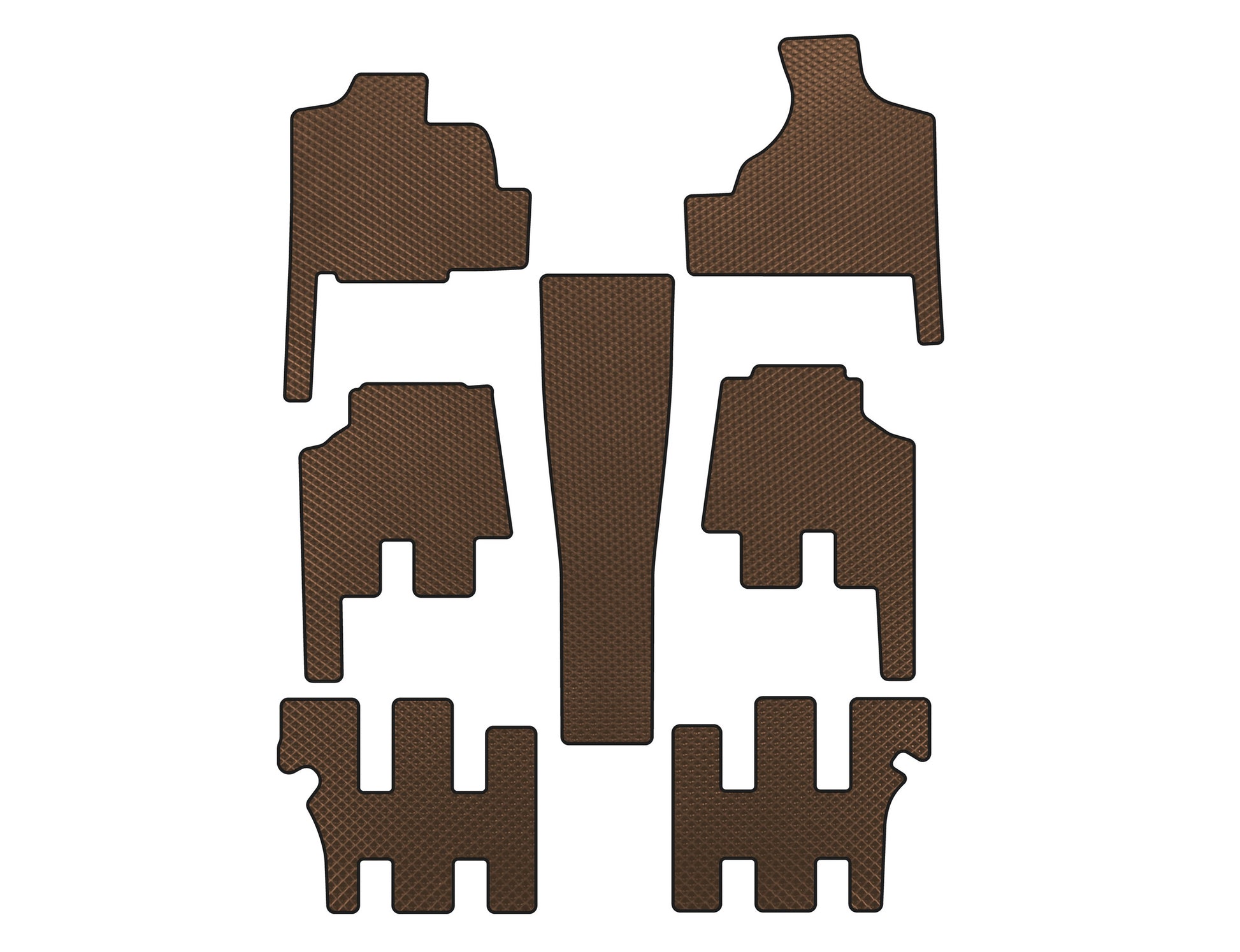 EVA Floor Mats (for Grand Voyager, Automatic, Brown) for Chrysler Voyager 2001-2007 - image 3