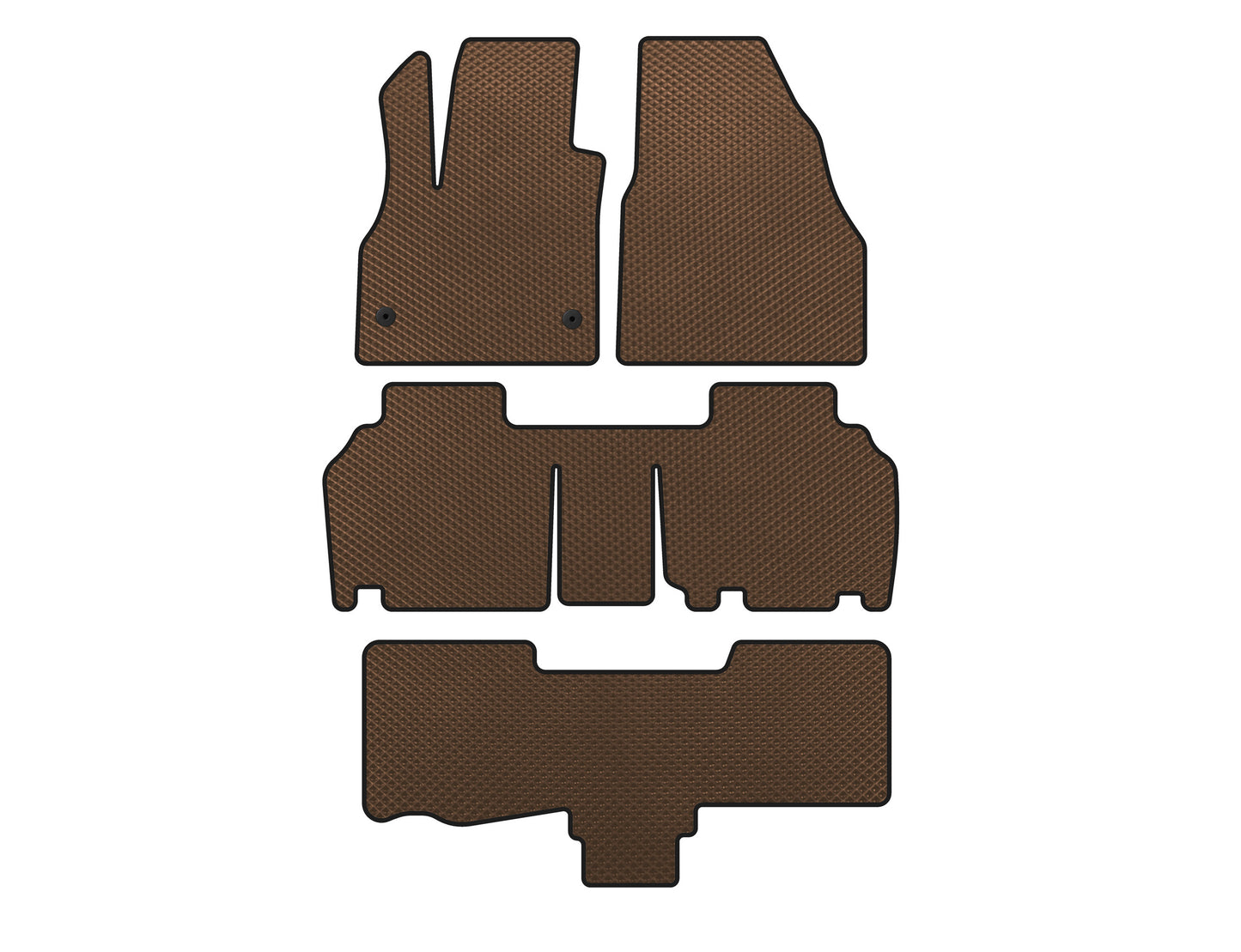 EVA Floor Mats (3 Rows, 5-Door/7-Seater, Brown) for Renault Kangoo 2008-2020 - image 1