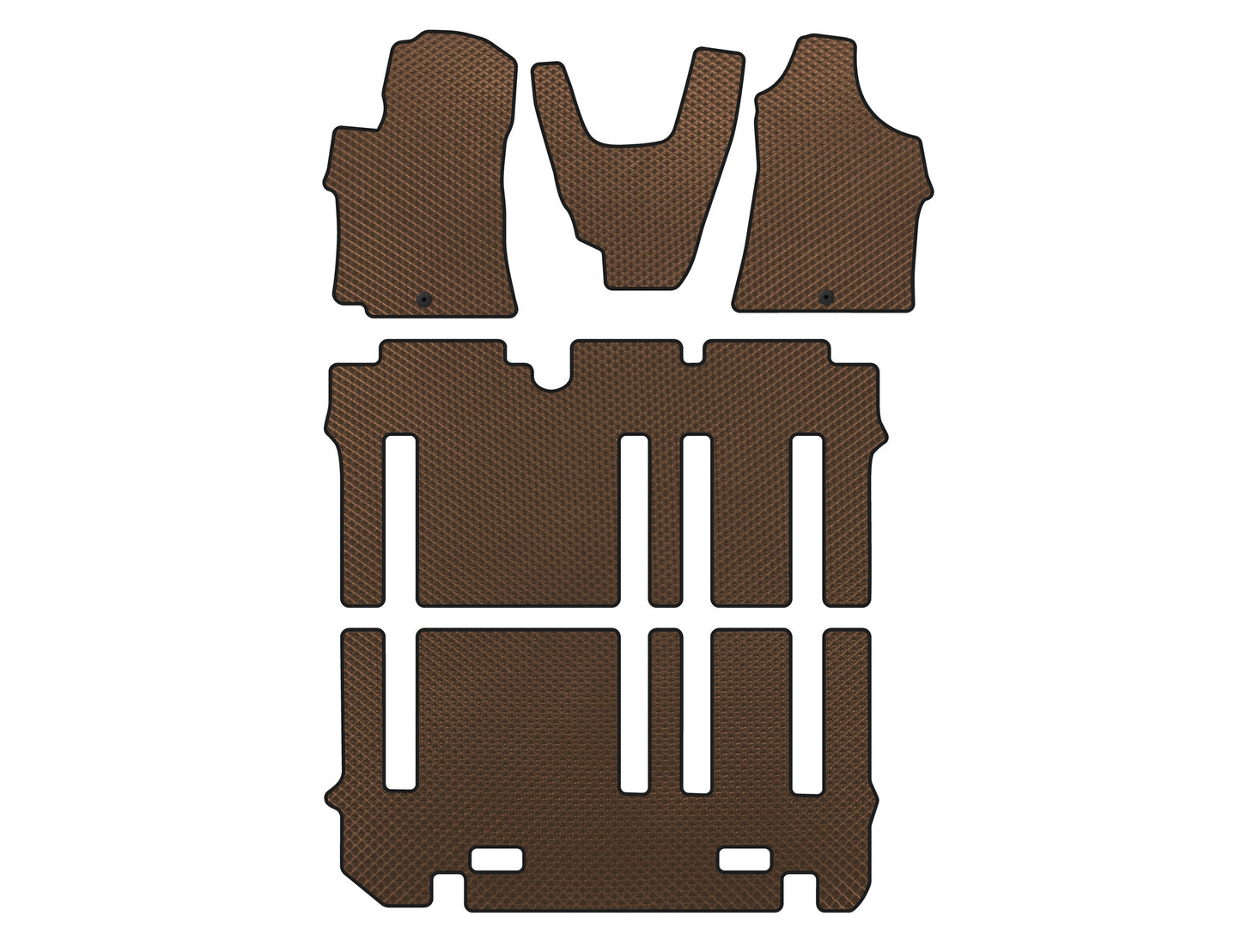 EVA floor mats (full interior, Brown) for Hyundai H300, H1, Starex 2008-2020 - image 1