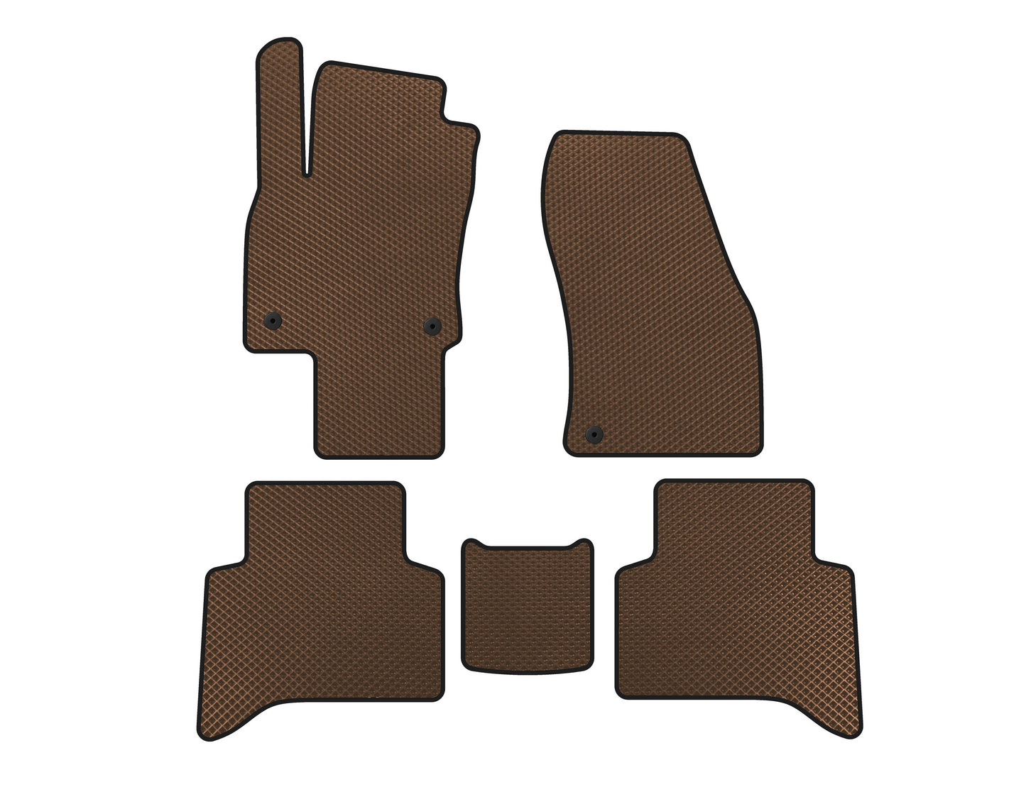 EVA Floor Mats (5-Seater, Brown) for Volkswagen Touran 2015- - image 1