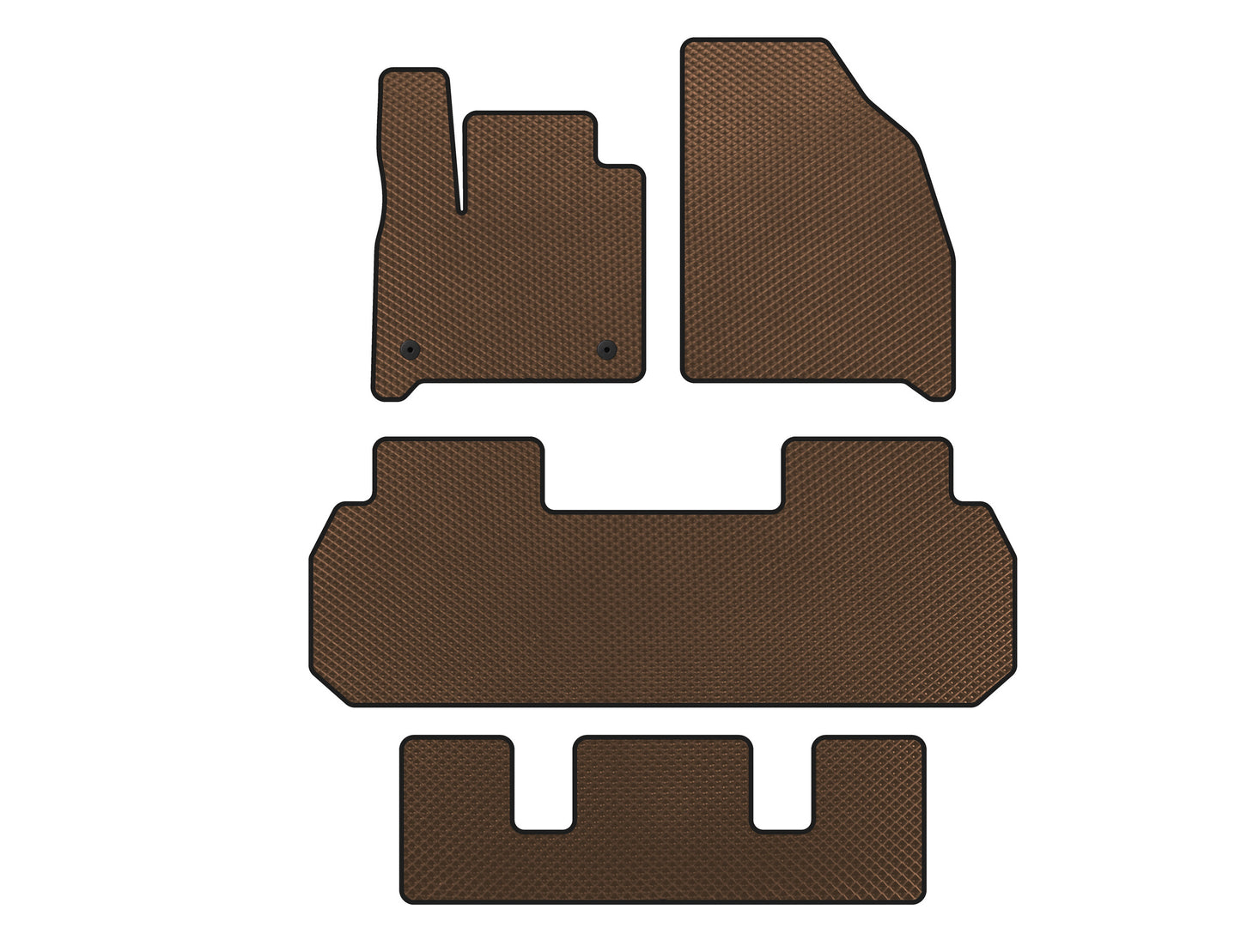 EVA Floor Mats (3 Rows, Brown) for Chevrolet Traverse 2017- - image 1