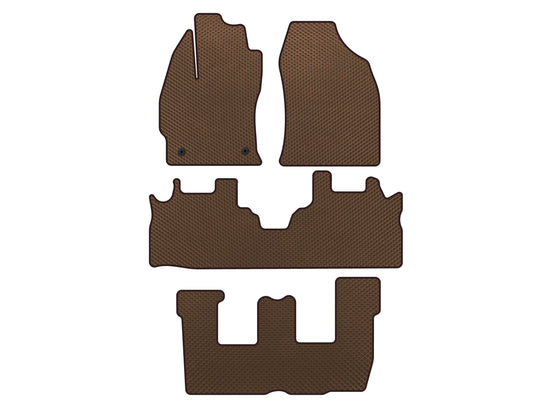 EVA Floor Mats (3 Rows, Brown) for Toyota Prius - image 1