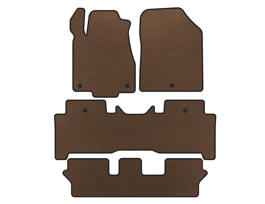 EVA Floor Mats (3 Rows, Brown) for Acura MDX 2007-2013 - image 1