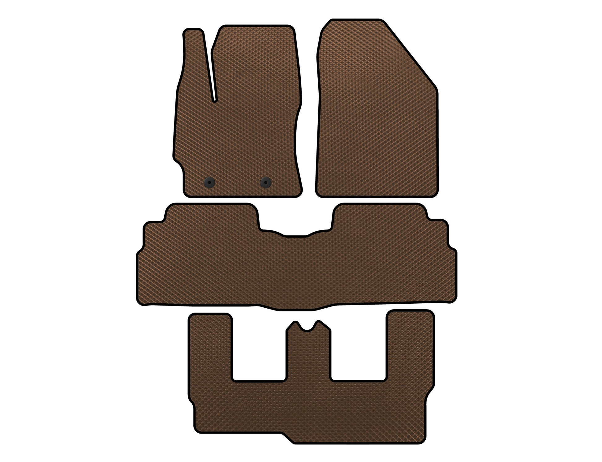 EVA Floor Mats (3 Rows, 7-Seater, Brown) for Toyota Verso 2009- - image 1