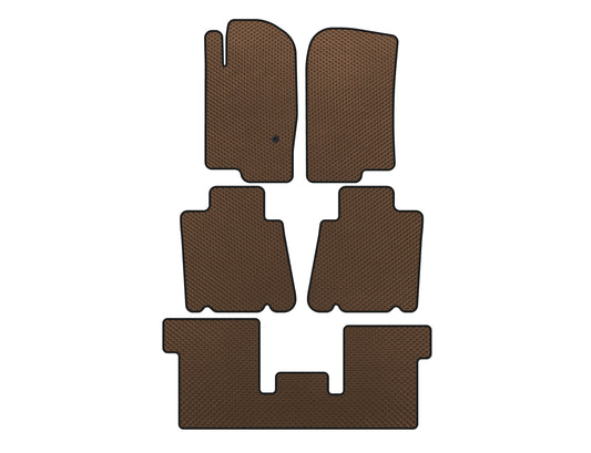 EVA Floor Mats (3 Rows, Brown) for Ford Explorer 2001-2005 - image 1