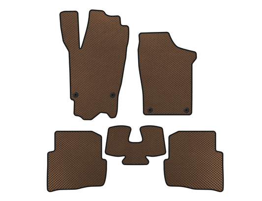 EVA Floor Mats (HB, 3-Door, Brown) for Volkswagen Fox 2003-2021 - image 1