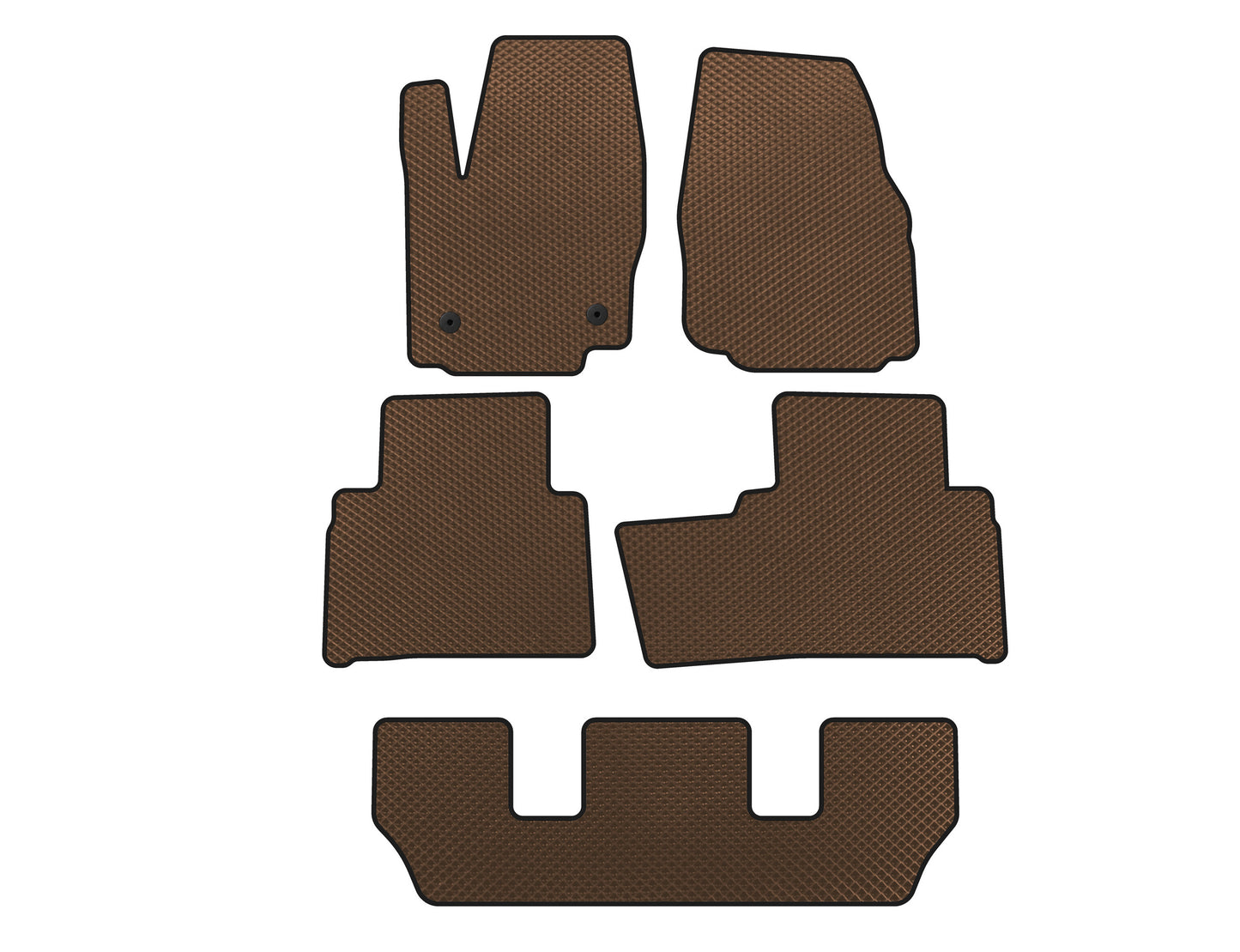 EVA Floor Mats (3 Rows, Brown) for Ford Galaxy 2007-2015 - image 1