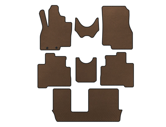 EVA Floor Mats (3 Rows, Brown) for Mitsubishi Grandis 2003-2011 - image 1