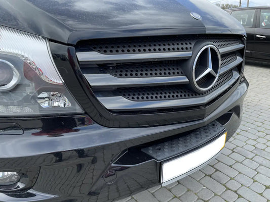 Grille Covers BlackChrome (2013↗, Stainless Steel) for Mercedes Sprinter W906 2006-2018 - image 1