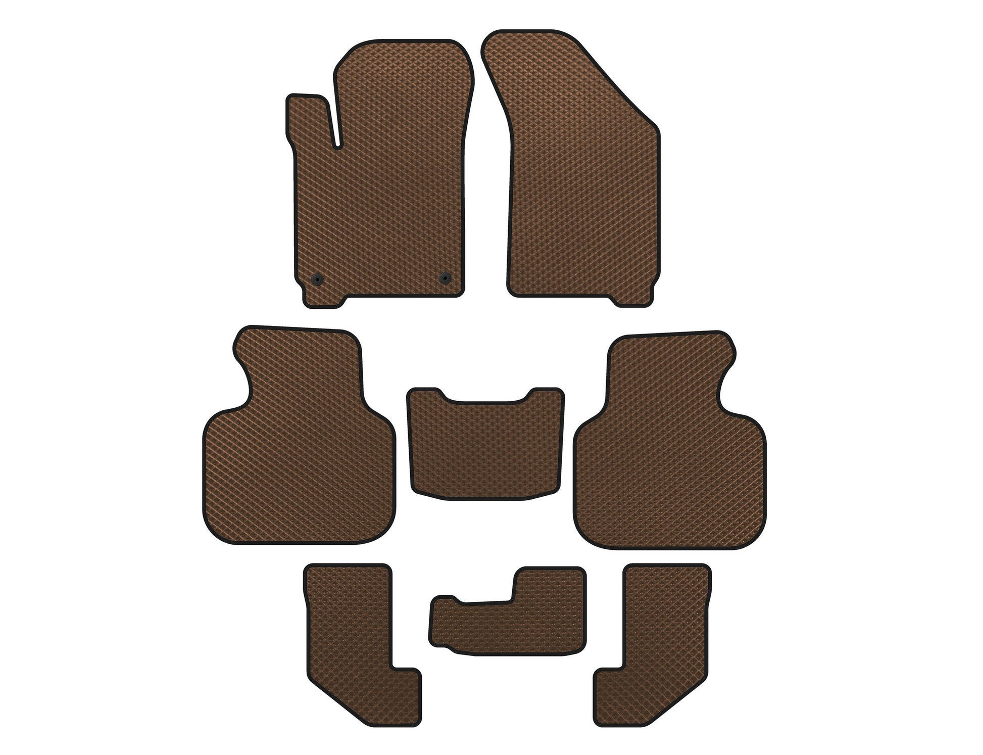 EVA Floor Mats (2008-2011, 3 Rows, Brown) for Dodge Journey 2008-2020 - image 1