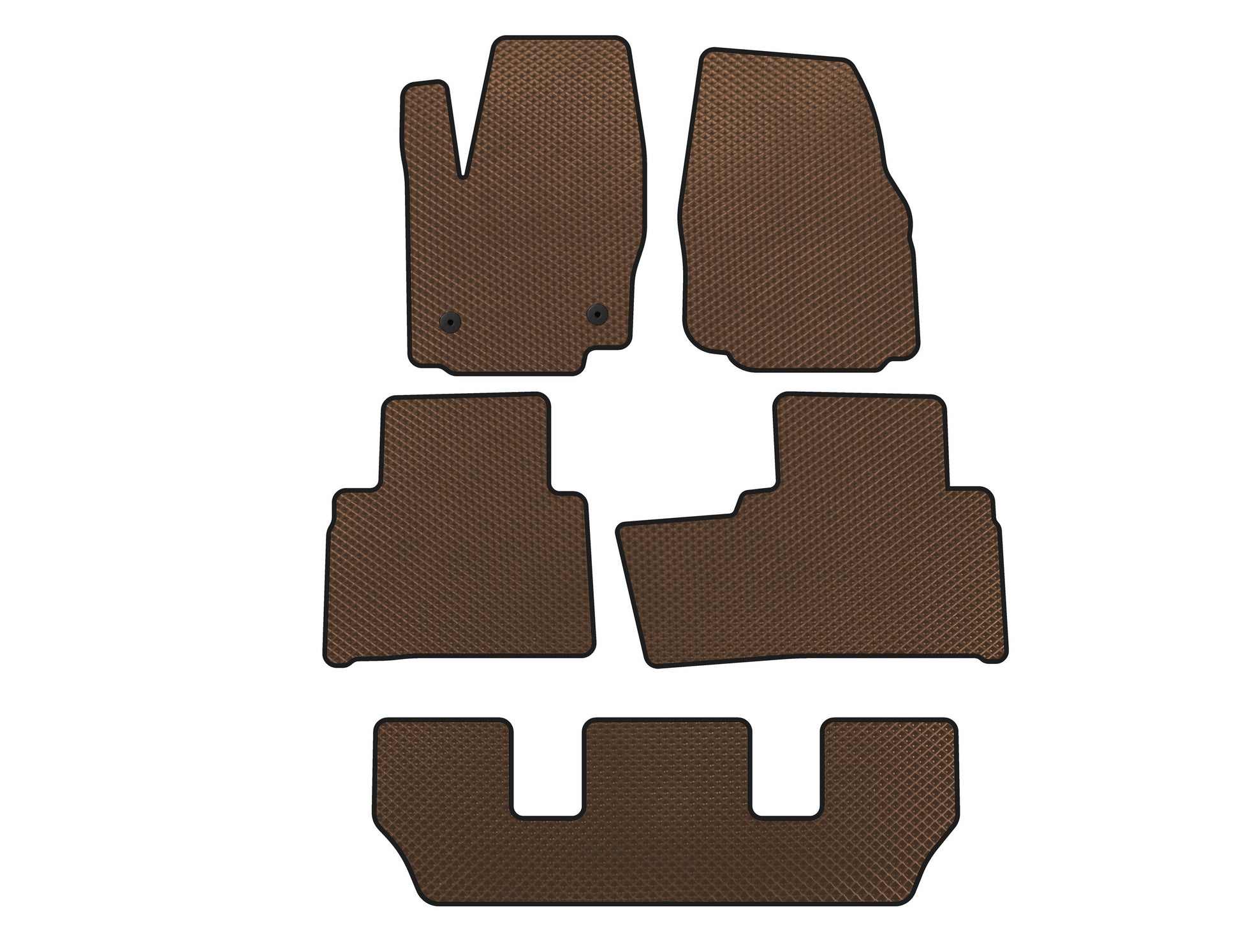 EVA Floor Mats (3 Rows, Brown) for Ford Galaxy 2007-2015 - image 1